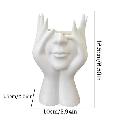 1 OR 2PCS Abstract Human Face Art Styling Office Supplies Desktop Multifunctional Storage Pen Holder Makeup Brush Holder Decoration