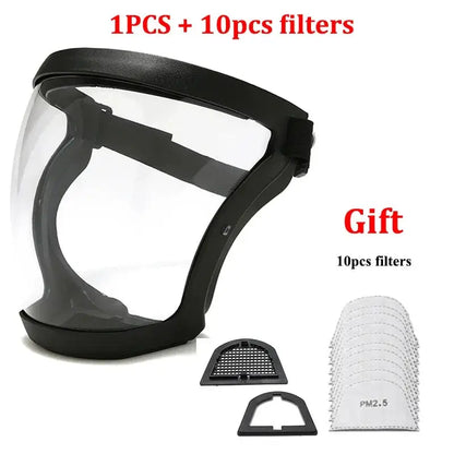 Protection Mask Splashproof Transparent Facial Protector Face Mask Protective Outdoor Safety Mask Head Cover Work Protection