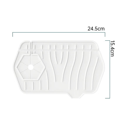 Silicone Drain Pad Countertop Protector Water Splash Catcher Mats Double-sided Faucet Splash Guard Tray Bathroom Kitchen Gadgets