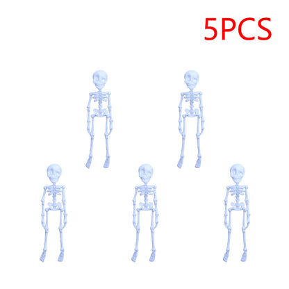 2/5PCS 3D Printed Skeleton Fridge Magnets with Movable Joints Cute Skull Fridge Magnets Home Kitchen Halloween Funny Decoration