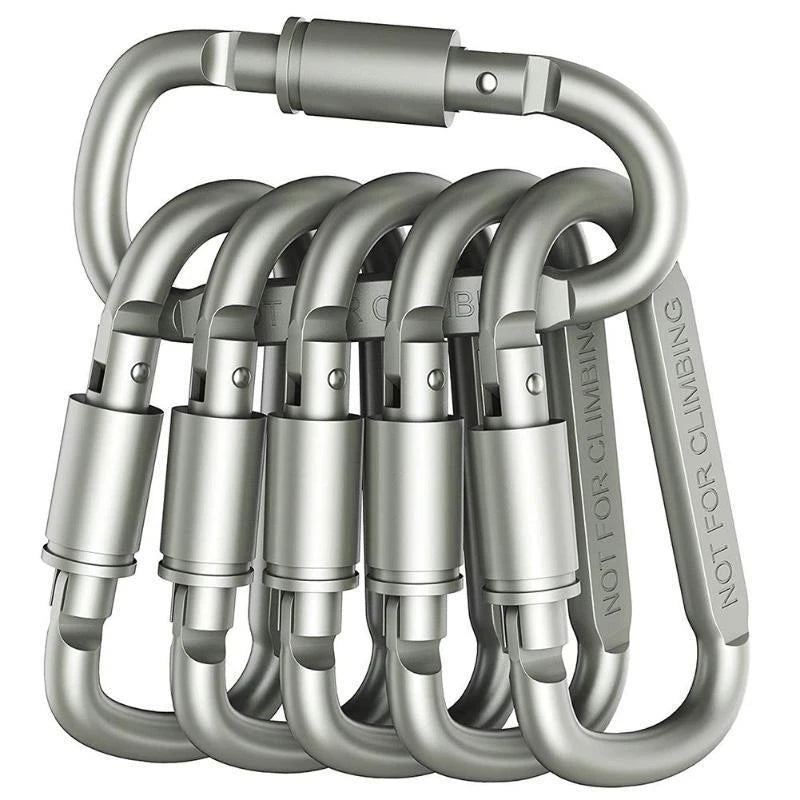 4-6PCS Carabiner Set For Key Camping EDC Outdoor Keychain Clip Alloy Aluminum Tactical Hook