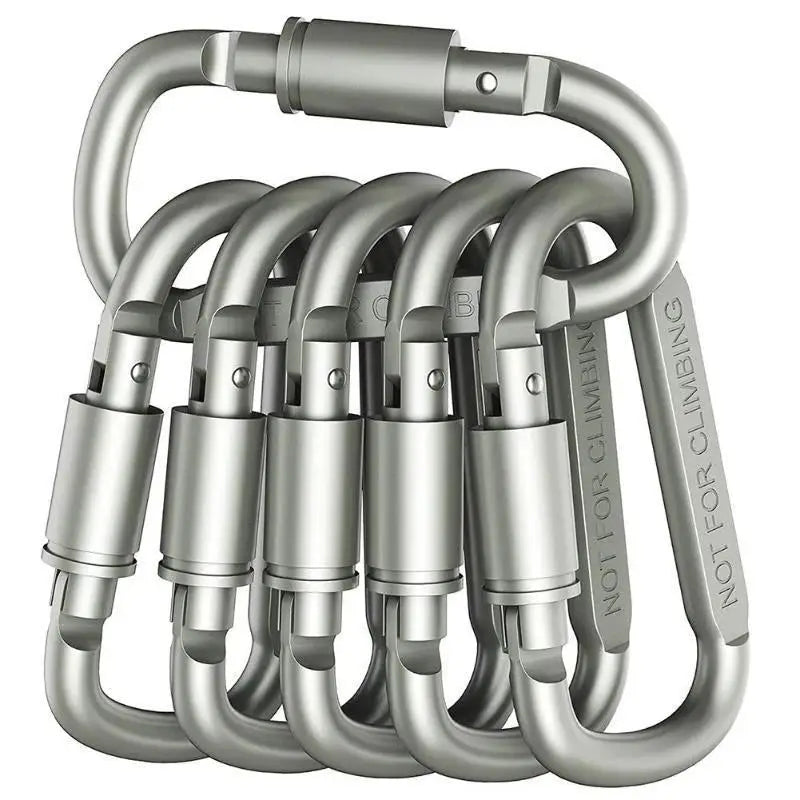 4-6PCS Carabiner Set For Key Camping EDC Outdoor Keychain Clip Alloy Aluminum Tactical Hook