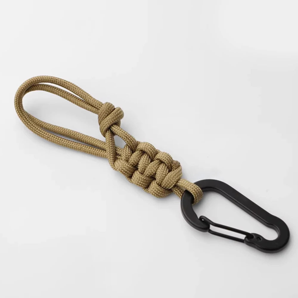 Paracord Water Bottle Buckle Carabiner Keychain Outdoor Kettle Holder Clip Hook