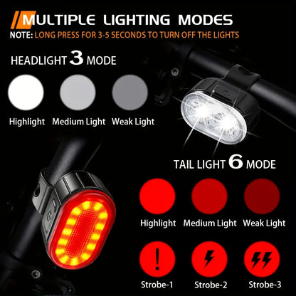 Rechargeable LED Bicycle Headlights and Taillights