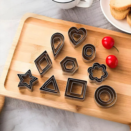 Stainless Steel Cookie Cutter Set  - Floral Shape Baking Tools for Cookies, Chocolate Molds, Cake Decorating, Dishwasher