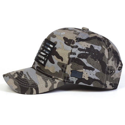 American Flag Embroidery Baseball Cap Adjustable Sunscreen Hat