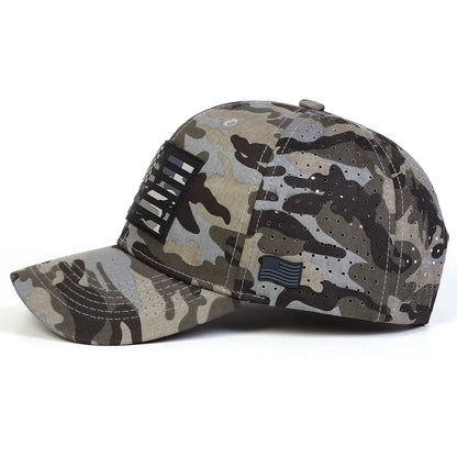 American Flag Embroidery Baseball Cap Adjustable Sunscreen Hat
