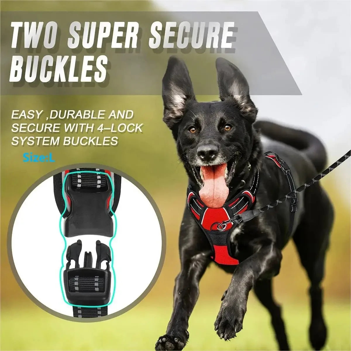Dog Harness No Pull Reflective Vest Leash Set Adjustable Pet Supplies