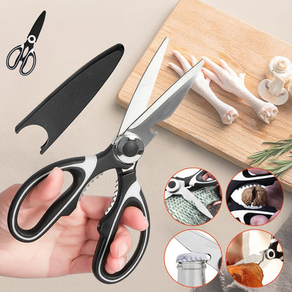 MDHAND Stainless Steel Kitchen Scissors Multi-Purpose Shears Meat Roast Cutting Household Cooking Chicken Wing Fish Kitchen Tool