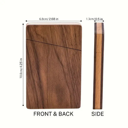 Portable Wood Business Card Holder Slim Card Case Wooden Business Card Desk Accessories