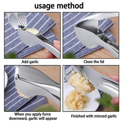 Garlic Mincer Tool Garlic Press Detachable for Easy Cleaning Super Easy To Use Garlic Presser with Easy-Squeeze Ergonomic Handle