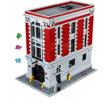 Street View Model Building Blocks Bricks Firehouse Headquarters Compatible 75827 Desktop Decoration Toys Kids For Birthday Gifts