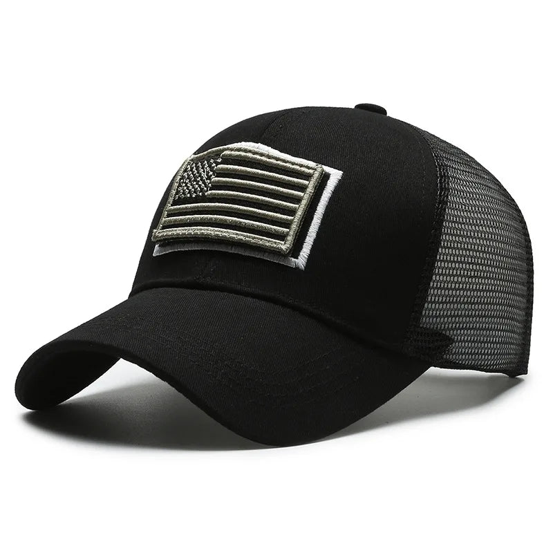 American Flag Camouflage Baseball Cap Breathable