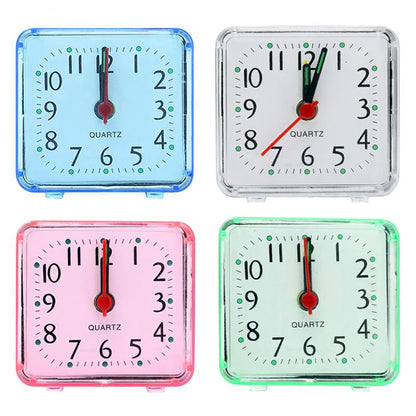 Bedside Student Alarm Clock Analog Alarm Square Crystal  Candy Color Desktop Decor Clock Bedroom Electronic Alarm Clock