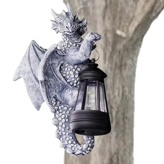 Garden Dragon Decor Solar Lights Solar-Powered Dragon Sculpture For Garden Solar Garden Statue Dragon Figurine For Hallway