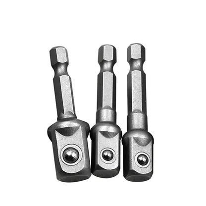Chrome Vanadium Steel Socket Adapter Set Hex Shank 1/4" 3/8" 1/2" Extension Drill Bits Bar Set Power Tools TF003