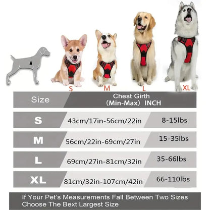 Dog Harness No Pull Reflective Vest Leash Set Adjustable Pet Supplies