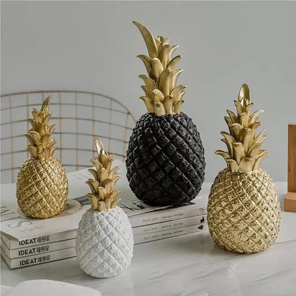 Nordic Golden Pineapple Crafts Desktop Ornament Creative Modern Minimalist Living Room Decor Wedding Gift Home Resin Crafts