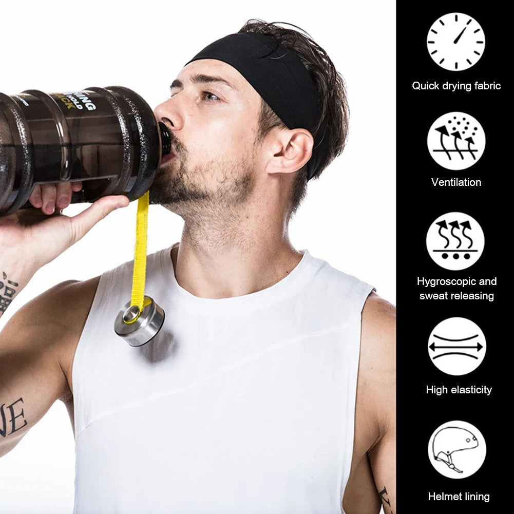 1-6Pcs Ultra-Thin Sports Sweatband Breathable Absorbent Headband Sweat Hair Head Band Soft Smooth Outdoor Sport Yoga Headband