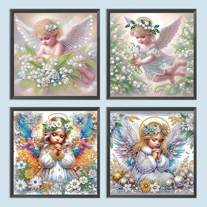 5D DIY Partial Special Shaped Drill Diamond Painting Kit Angel Child Decoration
