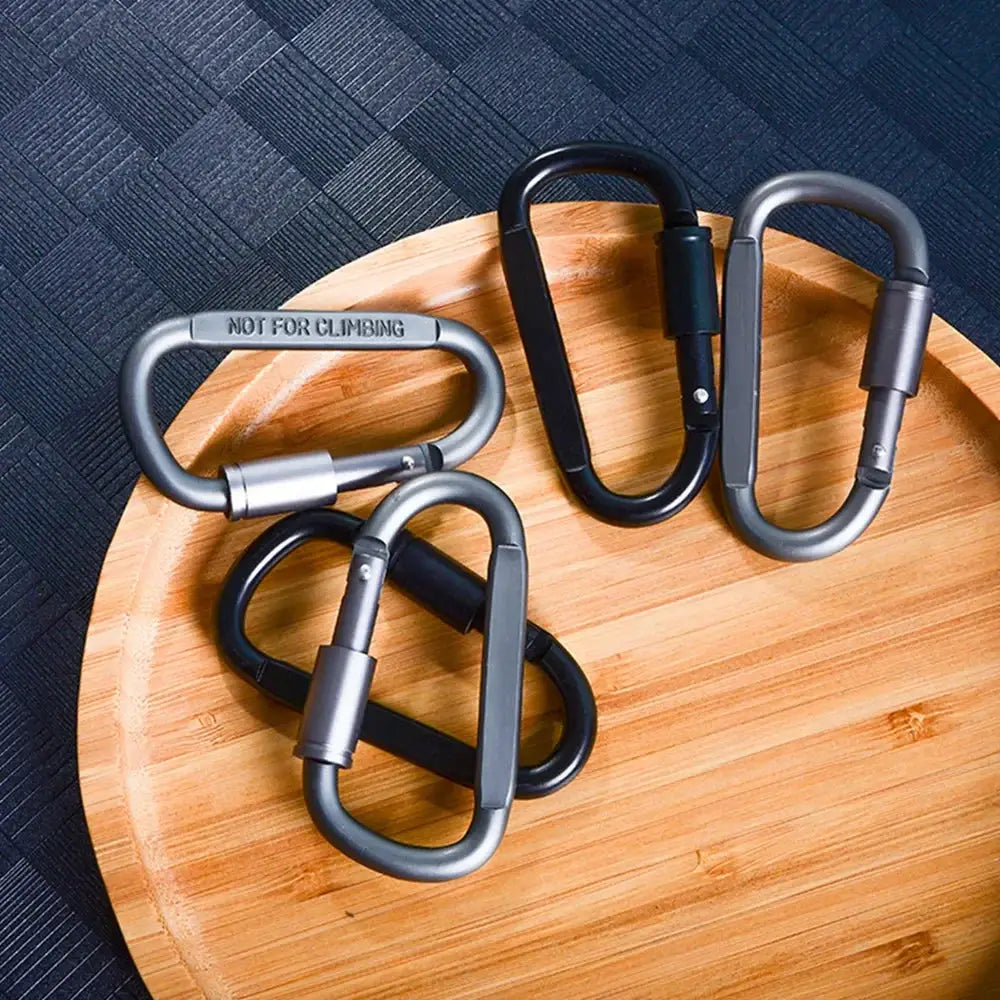 4-6PCS Carabiner Set For Key Camping EDC Outdoor Keychain Clip Alloy Aluminum Tactical Hook