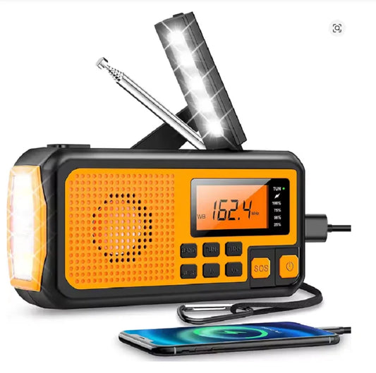 Emergency Solar Radio Hand Crank Charging AM/FM Survival Radio