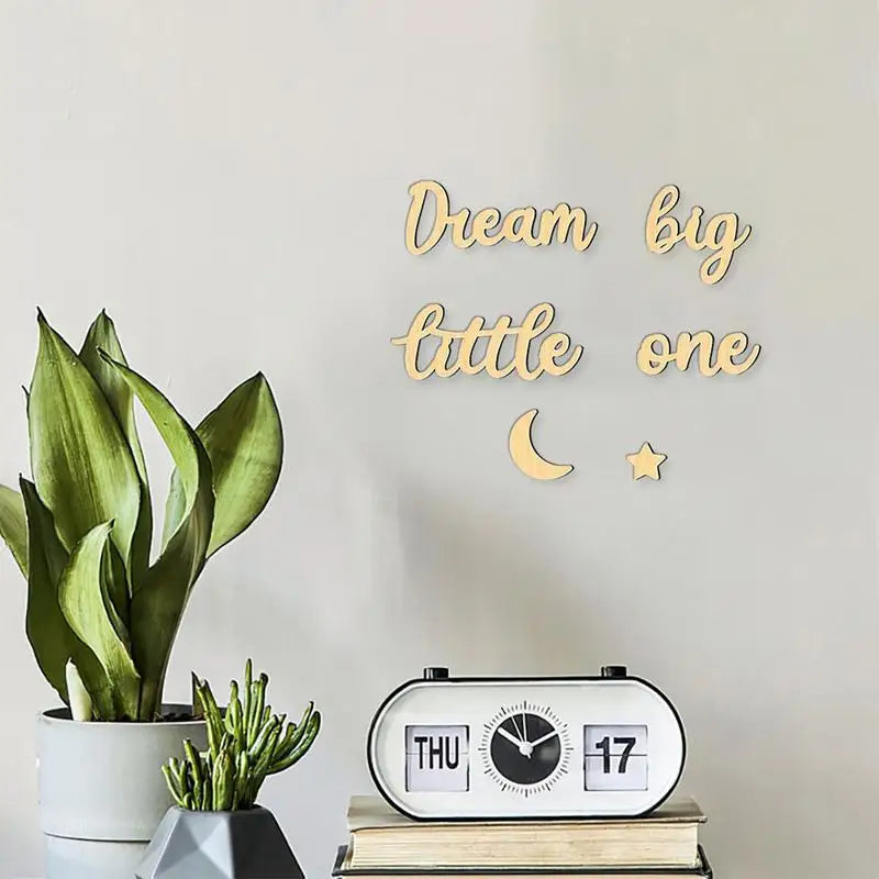 Wall Wooden Letter Modern Big Dream Wall Sign For Children's Room Baby Room Decoration Adorable Gallery Art For Birthday