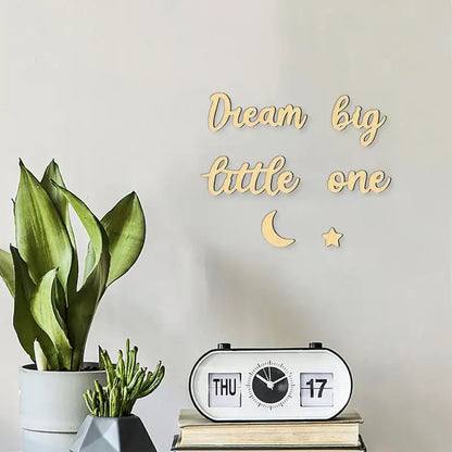 Wall Wooden Letter Modern Big Dream Wall Sign For Children's Room Baby Room Decoration Adorable Gallery Art For Birthday