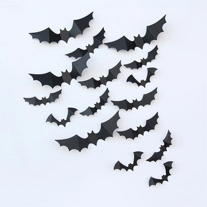 Halloween Party Supplies 20Pcs Spider Wall Stickers PVC 3D Scary Spider Decal for Indoor Haunted House Decorations