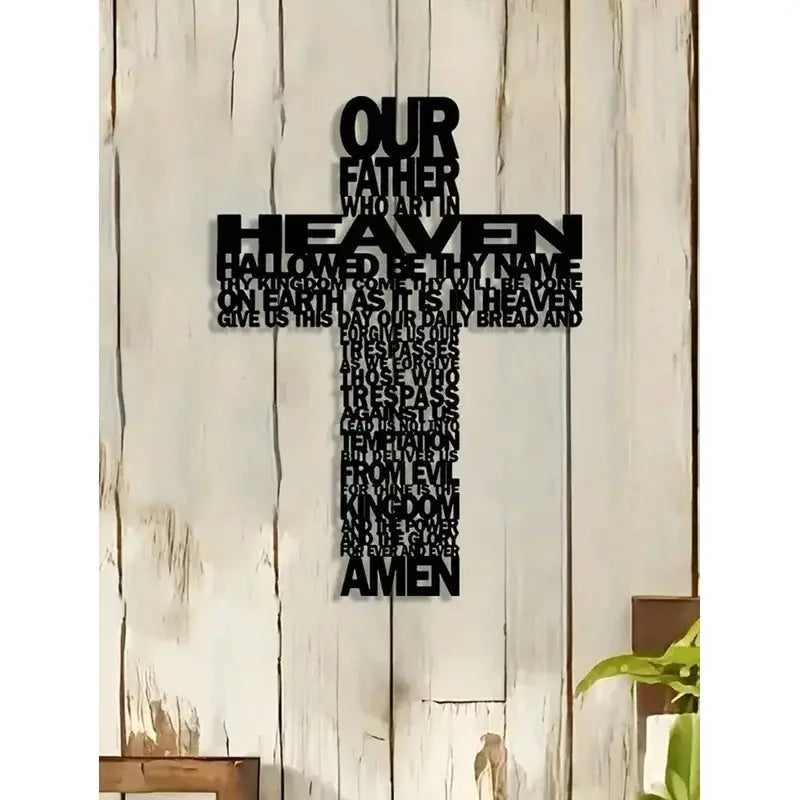 Inspirational Metal Cross Wall Art Home Decor 1PC