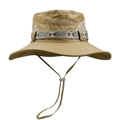 Bucket Hat Outdoor UV Protection Wide Brim Safari Hiking Sun Mesh Cap Unisex