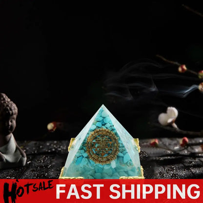 4Pcs Orgonite Pyramid Base Holder Stand Decorative Craft Art Stands Stand for Amethyst Crystal Ball Orgonite Pyramid