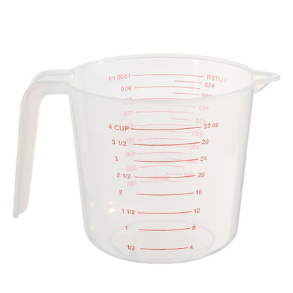 12 Pack 32 oz Clear PP Plastic Measuring Cups Easy Pour Spout Dishwasher Safe Imperial Metric Measurements Stackable Kitchen