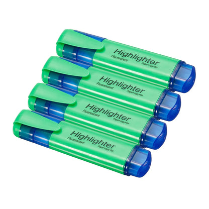4Pc OR 6Pc Highlighter Fluorescent Pens Broad Tip Writing Marker Pens for Art Drawing Doodling Marking Office Stationery School Supply