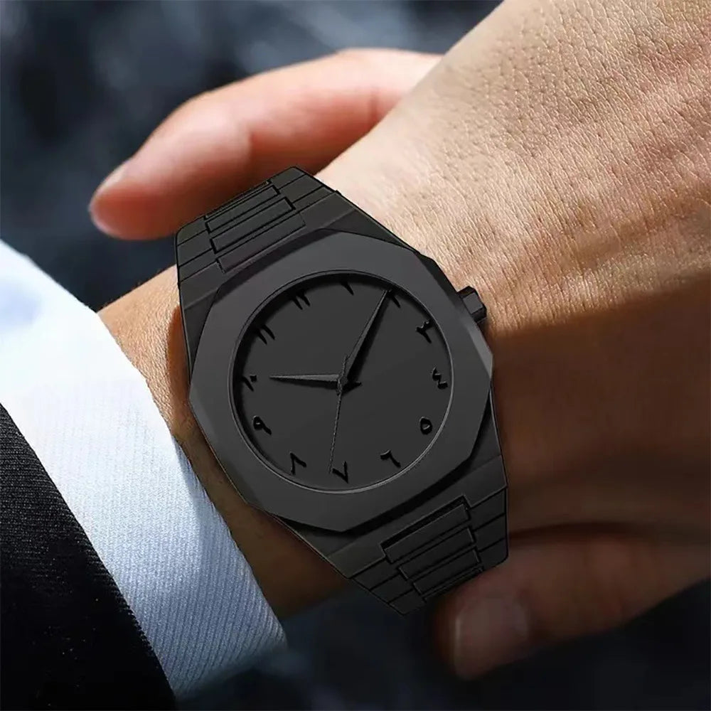 New Fashionable Watch Simple Black Quartz Watches