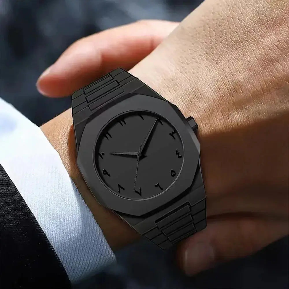 New Fashionable Watch Simple Black Quartz Watches