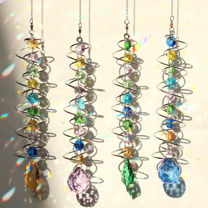 Sun Catchers 4 Pcs Crystal Suncatchers for Indoor Windows Hanging Decorative Crystals Ball Prism for Yard and Garden Indoor Hom