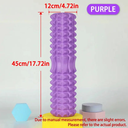 45 or 30cm Foam Massage Roller Hollow Column Fitness Equipment for Muscle Massage Physiotherapy and Sports Rehabilitation