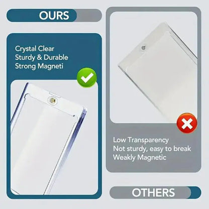 Hard Magnetic Card Holder Clear Cards Holder Gaming Trading Card Display Case Idol Photo Protective Sleeves