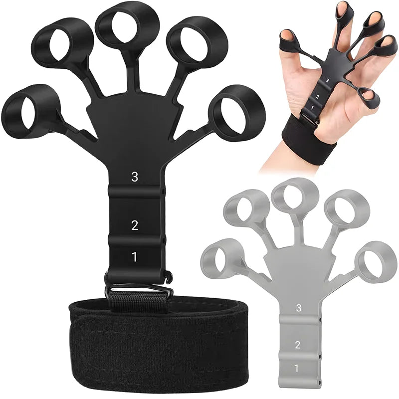 Adjustable Hand Gripper Kit (5-in-1) - Forearm & Finger Exercise, Stress Relief Ball, Portable Home Gym for Athletes