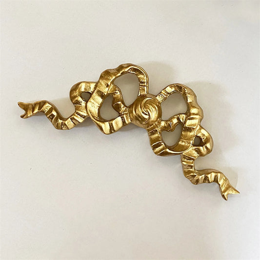 Elegant Resin Bow Wall Decorative Appliques for DIY Craft Mirror Photo Frame - Golden Bow Wall Hanging Art