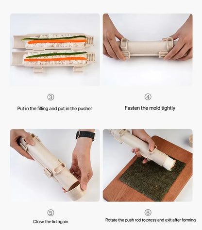 Quick Sushi Maker DIY Roller Rice Mold Meat Vegetable Rolling Mold Sushi Device Making Machine Bento Kitchen Accessories Gadgets