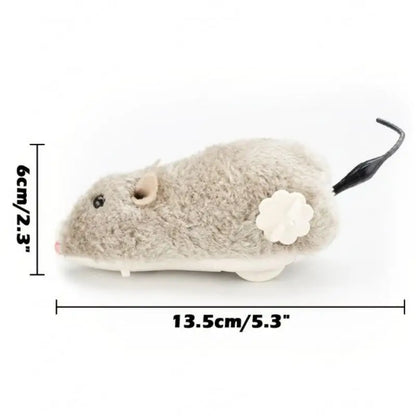 Fun Plush Mouse Cat Toy Lifelike Running Mouse for Pets Random Color