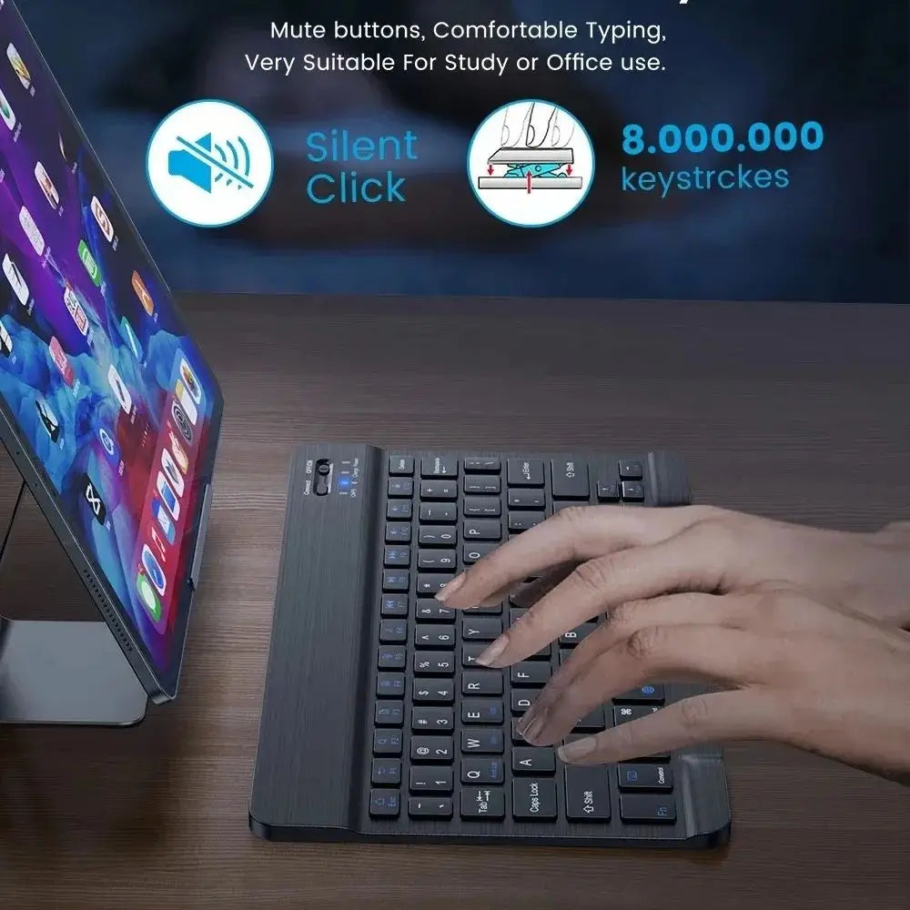 Bluetooth-Compatible Wireless Keyboard Rechargeable Wireless Gaming Keyboard For iOS Android Windows Smart Phone ipad PC Laptop