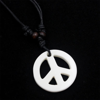 Trendy Peace Sign with Paracord Necklace