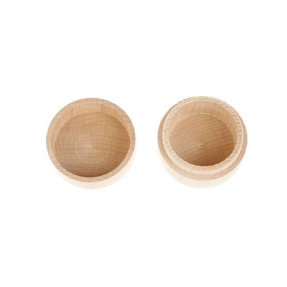 3/2/1PCS Round Wooden Wedding Ring Jewelry Trinket Box Wood Storage Container Case Gift Boxes