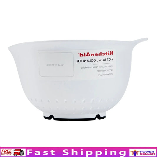 Universal Colander Bowl Straining Fruits Vegetables Pasta Nonslip Base Drainage