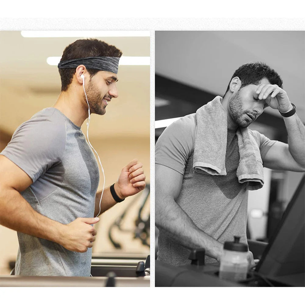 1-6Pcs Ultra-Thin Sports Sweatband Breathable Absorbent Headband Sweat Hair Head Band Soft Smooth Outdoor Sport Yoga Headband