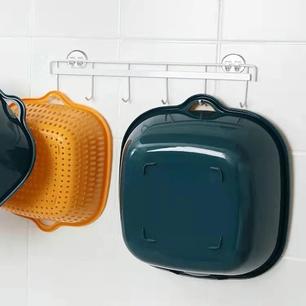 6Pcs Kitchen Multi-Layer Fruits Vegetable Washing Basket Kits/Kitchen Sink Colander Set/for Soaking and Washing Placing Fruit/Ve