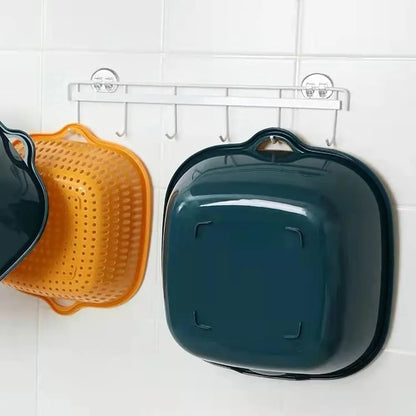 6Pcs Kitchen Multi-Layer Fruits Vegetable Washing Basket Kits/Kitchen Sink Colander Set/for Soaking and Washing Placing Fruit/Ve